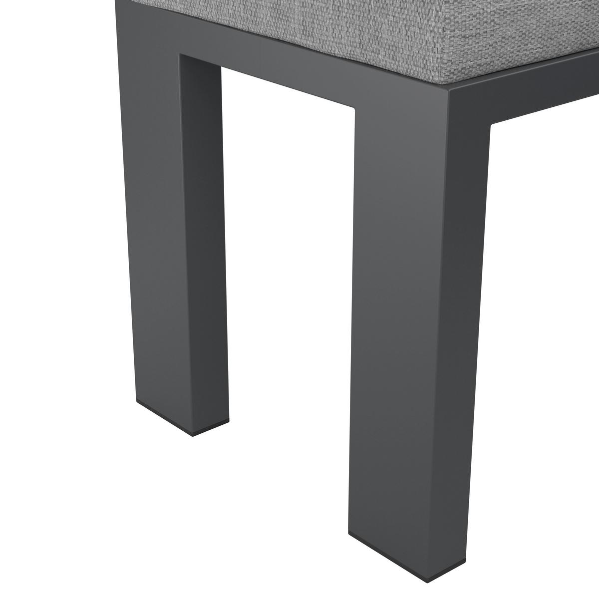 Garnitură grădină Melina - gri deschis/gri închis, Modern, lemn/metal (272/79/84cm) - Bessagi Garden
