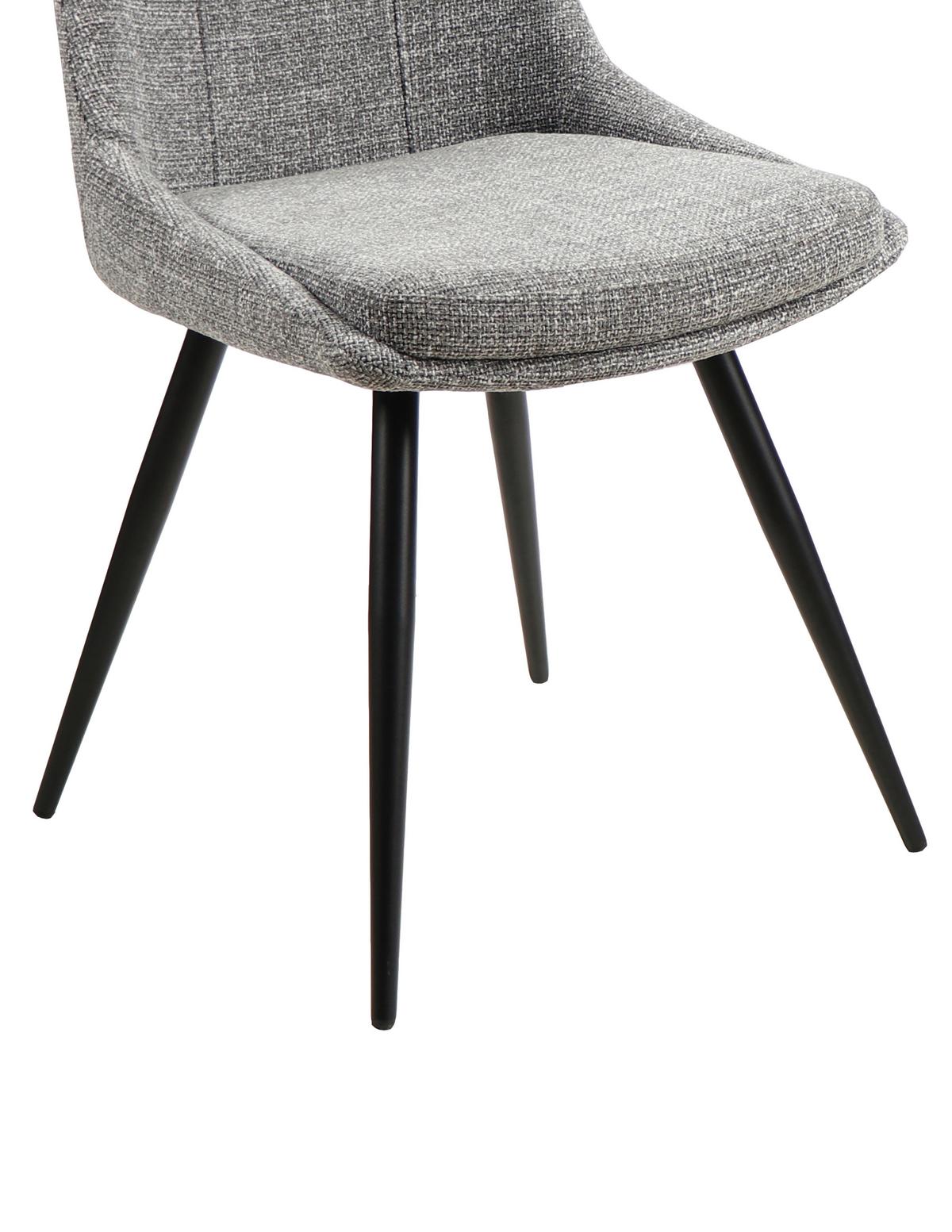 KRZESŁO CORINNA - czarny/szary, Modern, metal/drewno (49/88/59cm) - MID.YOU