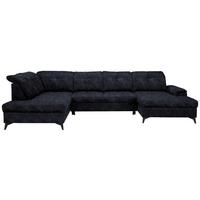 Wohnlandschaft Sierra Anthrazit - Anthrazit, Modern, Textil/Metall (181-230/90-106/364cm) - Mömax