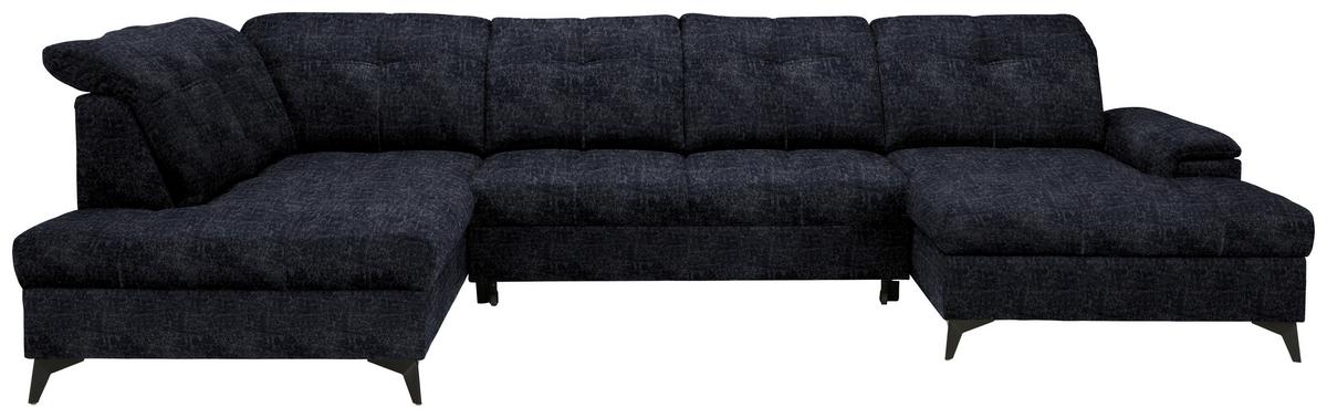 Wohnlandschaft Sierra Anthrazit - Anthrazit, Modern, Textil/Metall (181-230/90-106/364cm) - Mömax