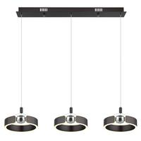 LED-HÄNGELEUCHTE 67349-3H HENDRICKS - Klar/Opal, Design, Glas/Kunststoff (86/22/125cm) - Globo