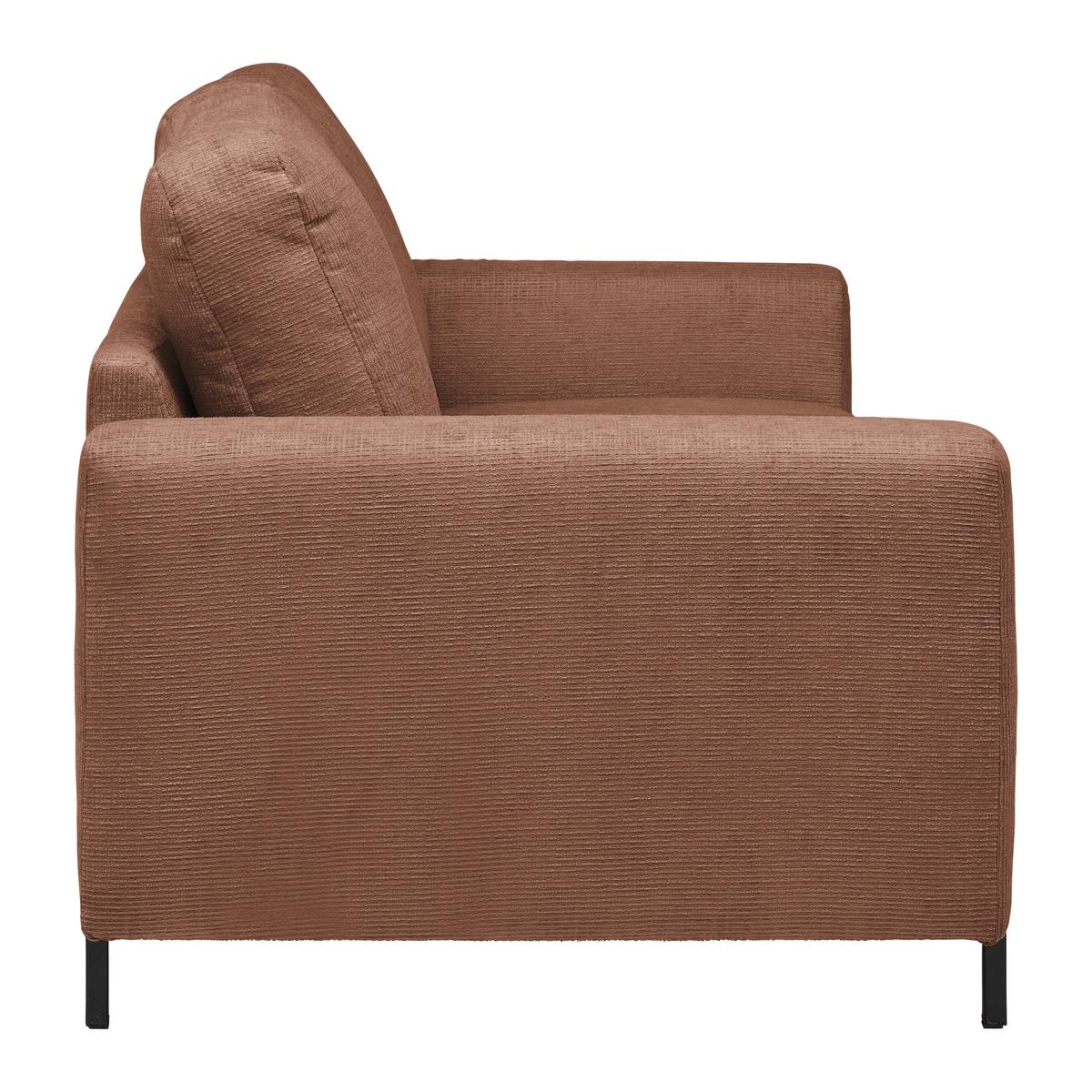 3-Sitzer-Sofa Piega Rosa - Schwarz/Rosa, MODERN, Textil/Metall (230/66-87/96cm) - Mömax