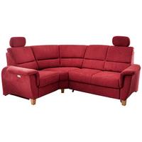 Wohnlandschaft Parole Rot Struktur - Wildeiche/Rot, KONVENTIONELL, Holz/Textil (186/237cm) - Livetastic