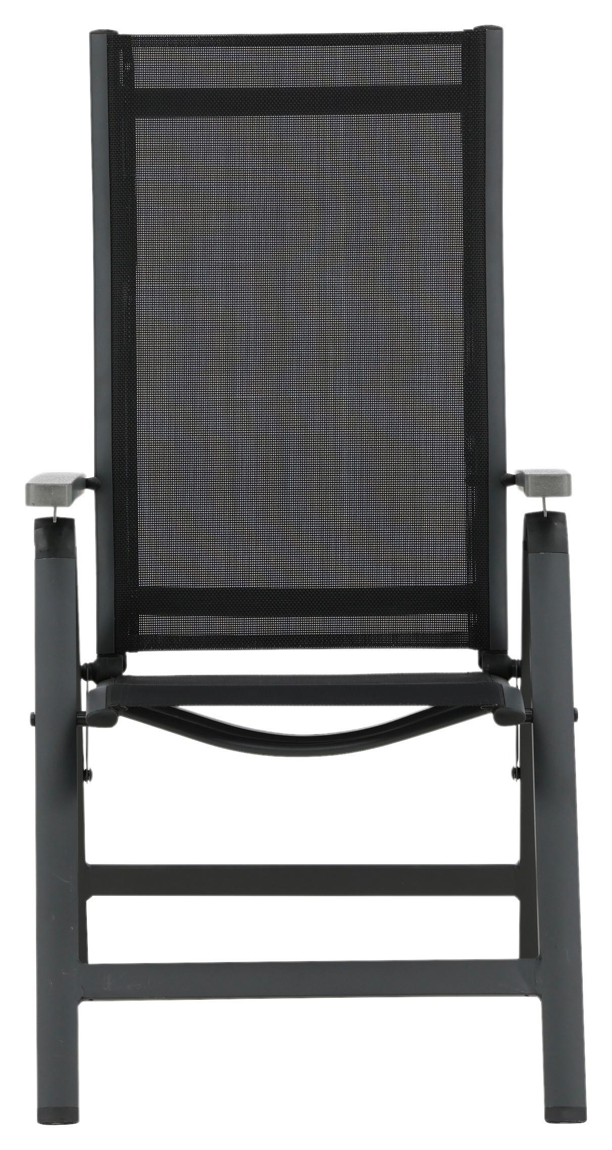 Gartensessel-2er Set Albany ca. 59x109x67 cm Schwarz - Schwarz, KONVENTIONELL, Metall (59/109,5/67cm) - Gardenson
