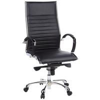 Drehstuhl Parma 20 Schwarz ca. 60x125x50cm - Schwarz, MODERN, Leder/Kunststoff (60/125/50cm) - MID.YOU