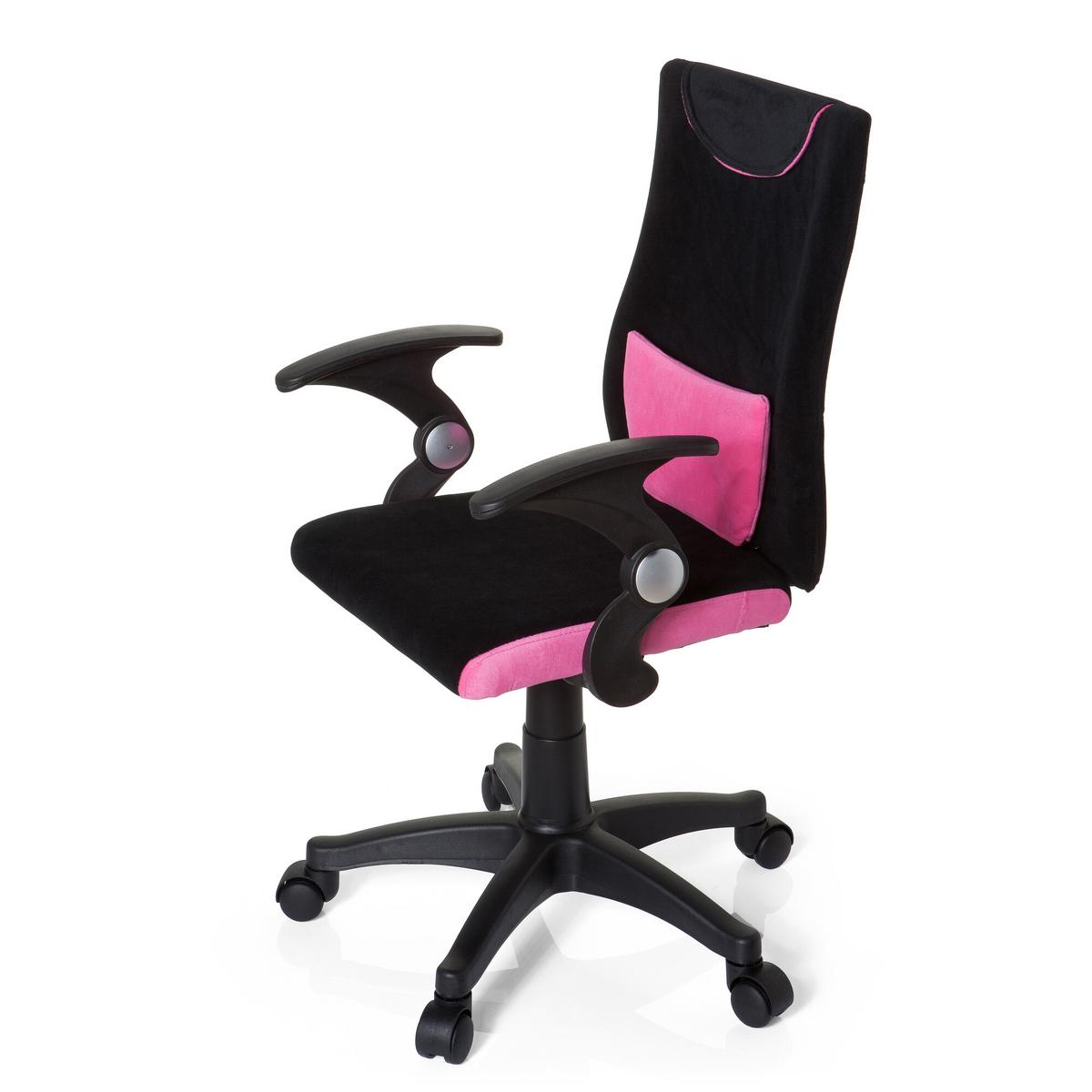 Mladinski Vrtljivi Stol Kiddy Pro Al, Črna, Roza - pink/črna, Basics, umetna masa (50/87-97/40cm) - MID.YOU