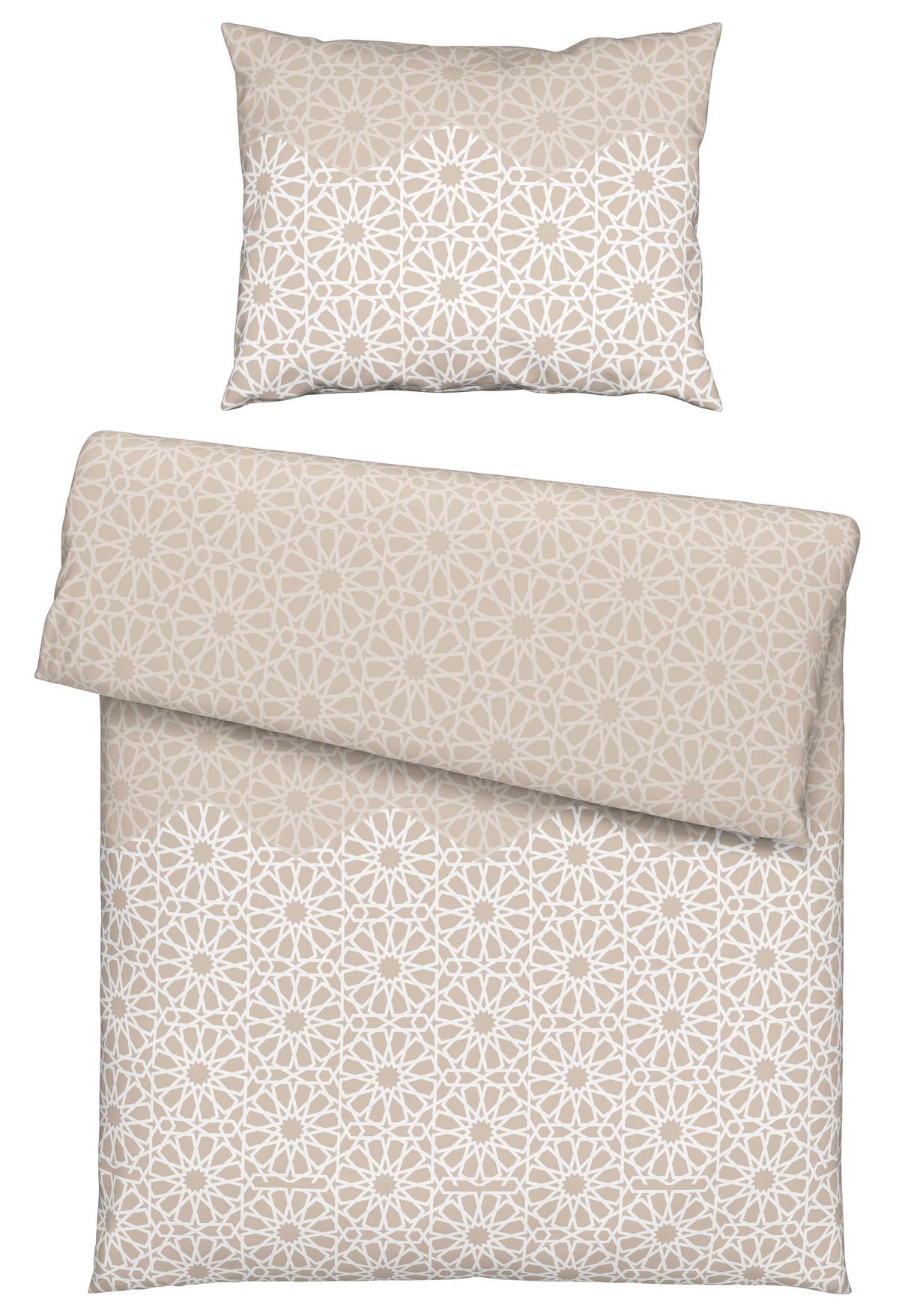 Lenjerie de pat Caroline, cca.140x200/70x90 cm - culoare natur, Konventionell, textil (140/200cm) - Modern Living