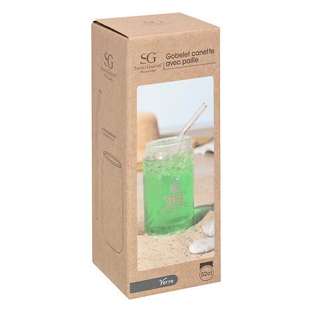 Pahar cu pai Summer - Basics (13,5/7,8/7,8cm)