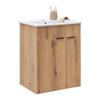 WASTAFELCOMBINATIE NAPOLI -EXKLUSIV- - Wit/Zwart, Modern, Houtcomposiet/Metaal (60/78/45cm) - Mömax