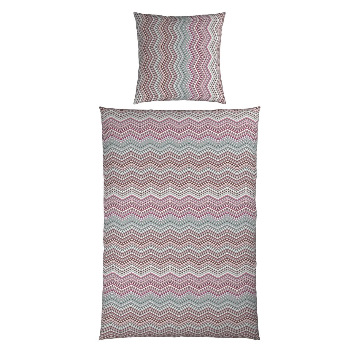 Bettwäsche ZickZack Mauve ca. 135x200cm - Mauve, KONVENTIONELL, Textil (135/200cm) - Mömax