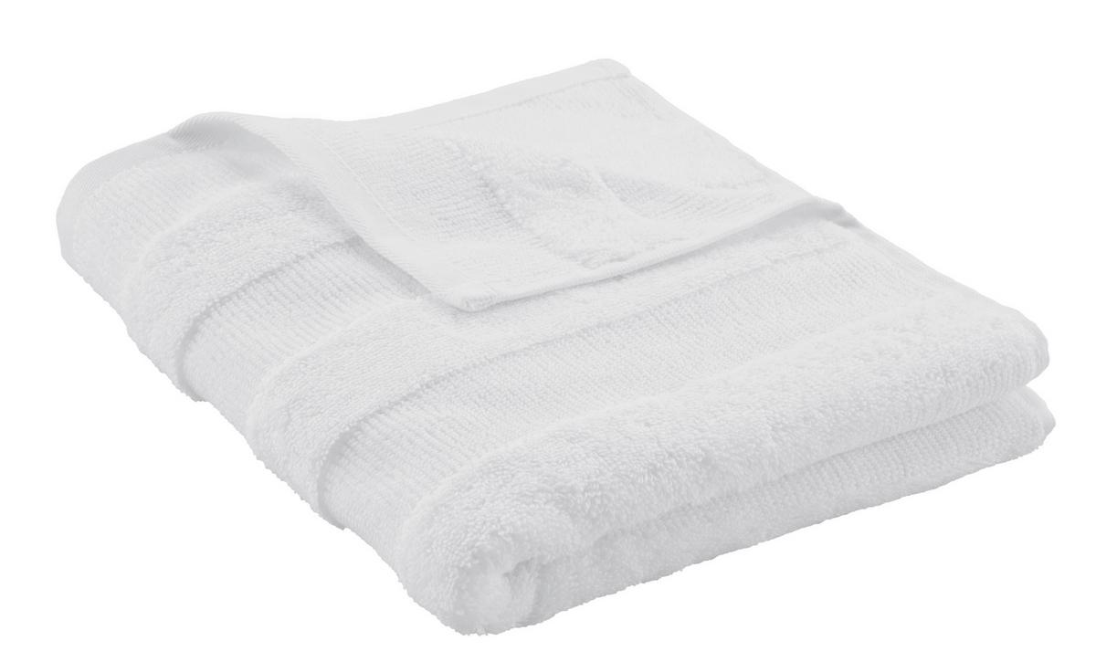 Handtuch Chris in Weiss ca. 50x100cm - Weiss, Textil (50/100cm) - Premium Living