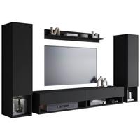 Dnevni Regal Amadeo 2, Črna, 4-Delno - črna, Basics, leseni material (245/130/32cm) - P & B