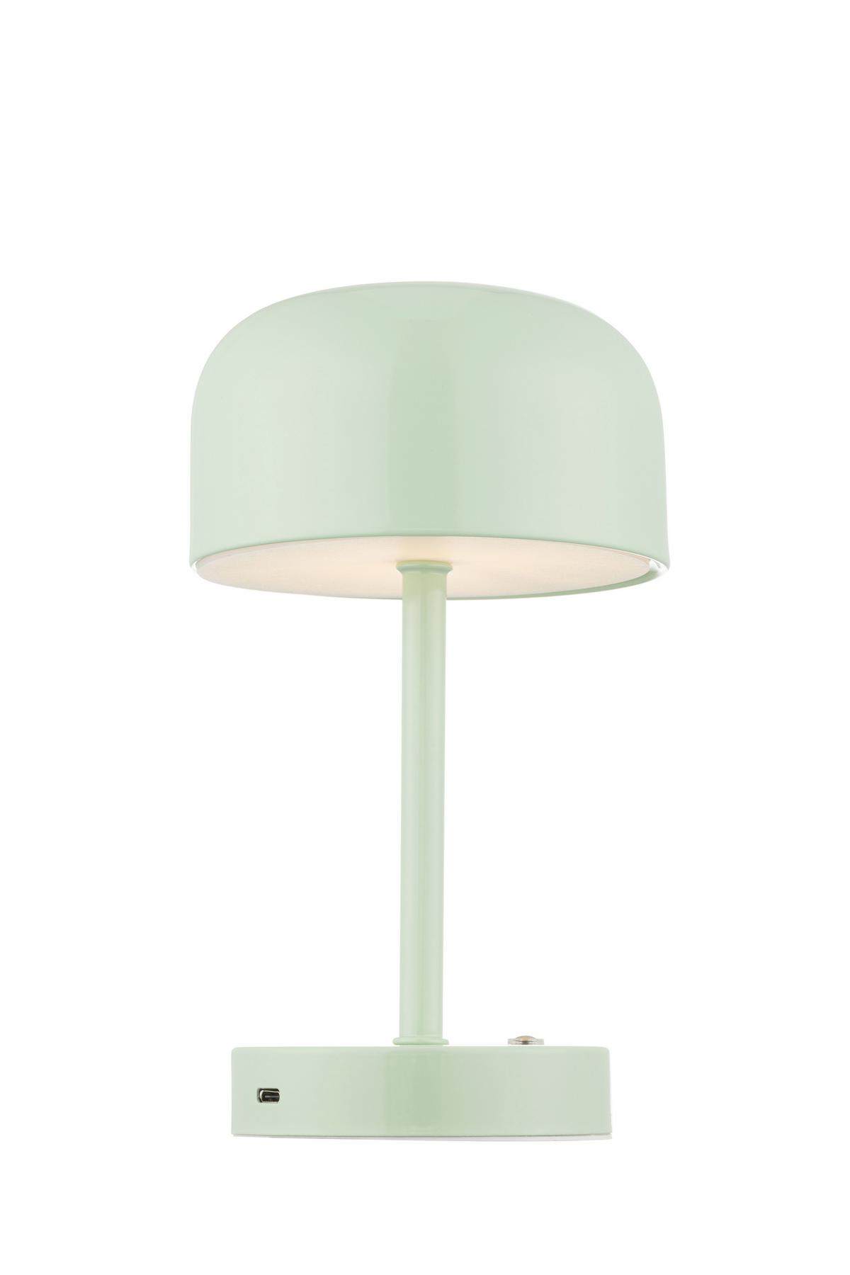 Stolna Punjiva Svjetiljka Softi - svijetlo zelena/siva, Moderno, metal/plastika (10/22,5/12,5cm) - Mömax