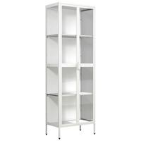 VITRINE FLOKA XXL - Weiss/Transparent, Design, Glas/Metall (60/180/35cm) - MID.YOU