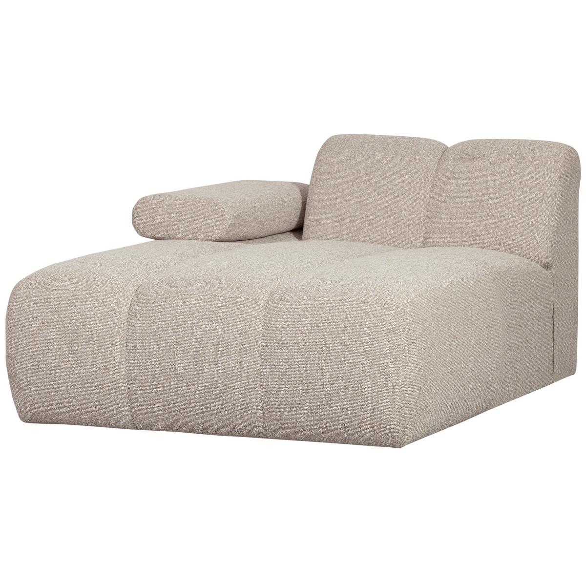 Sofaelement Mojo Beige B: 124cm - Beige/Schwarz, Design, Kunststoff/Textil (124/74/162cm) - Livetastic