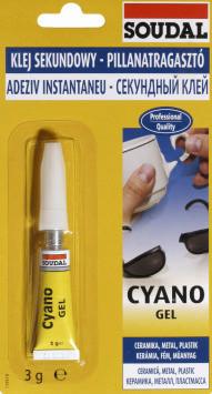 Pillanatragasztó Gél Soudal 3g - sárga, Basics (10/19/1,5cm)