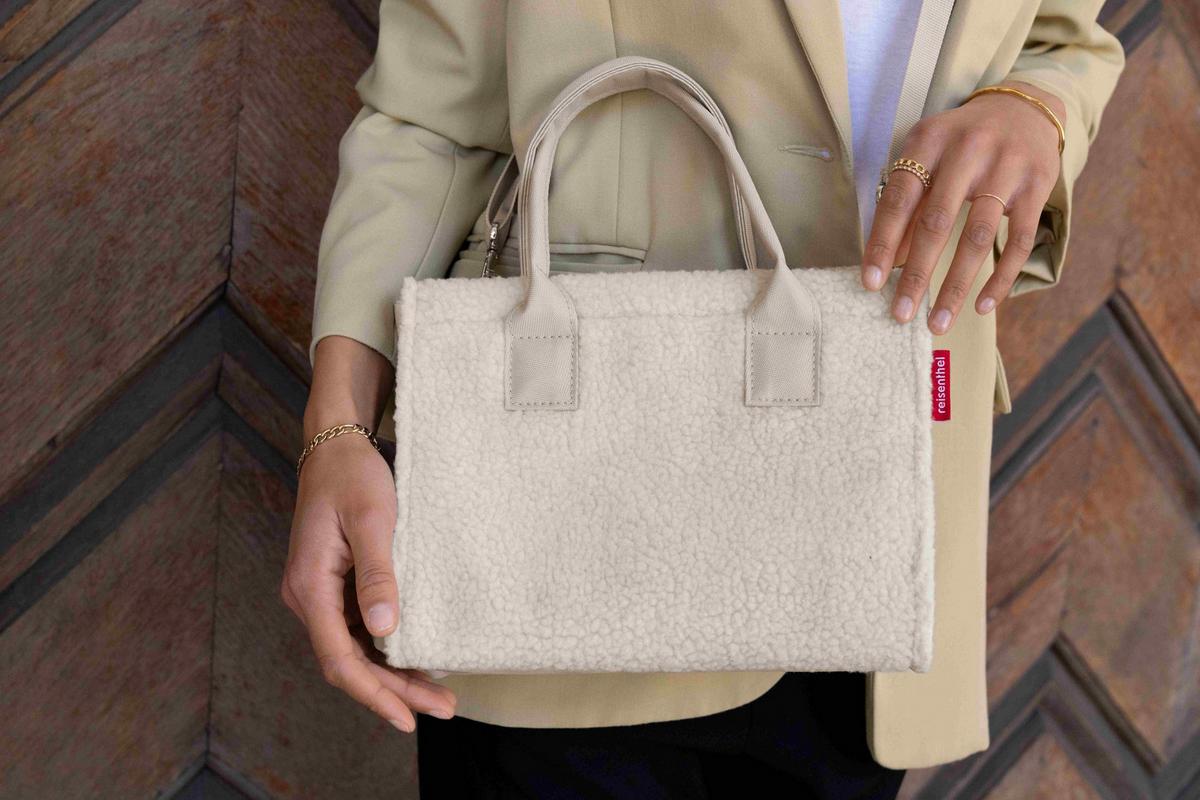 TORBA NA ZAKUPY DAILY SHOPPER XS TEDDY SAND - kremowy, Basics, tkanina (27/21/14cm) - Reisenthel