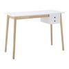 Schreibtisch Melanie Weiß Echtholz/MDF ca. 106x48 cm - Weiß/Naturfarben, MODERN, Holz (106/48/77cm) - Bessagi Home