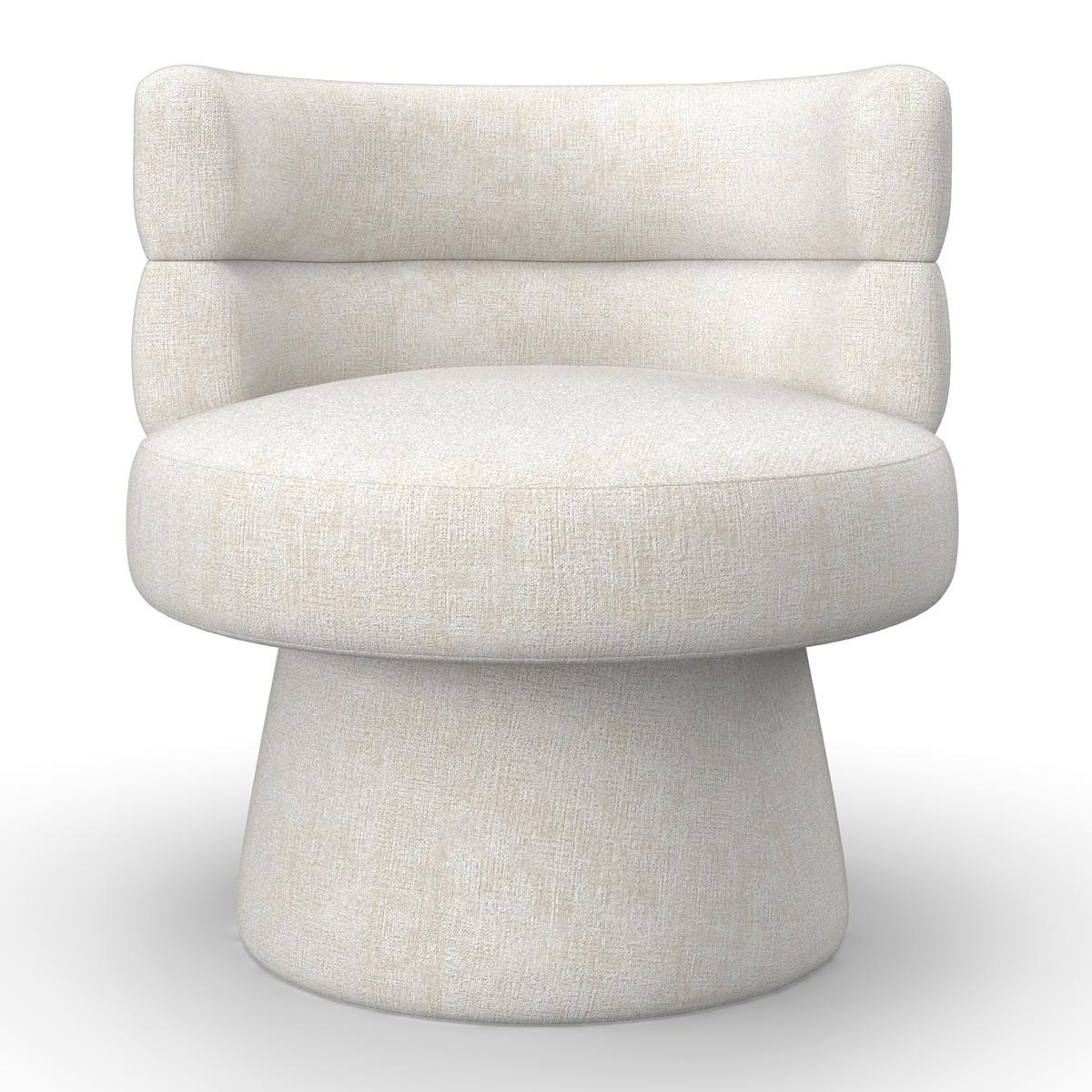 Stuhl Julina Creme Chenille Gepolstert - Creme, MODERN, Holz/Textil (71/74/72cm) - Bessagi Home