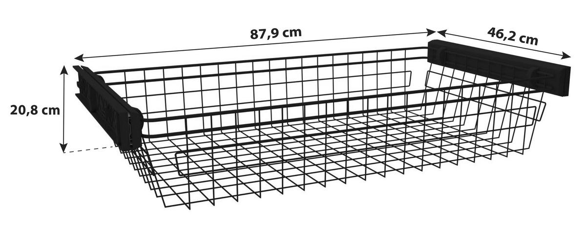 Coș de rufe Unit - antracit, Modern, metal (87,9/21/46,5cm) - Ondega