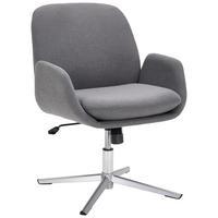 KRZESŁO Z PODŁOKIETNIKAMI SIGI    -NOVEL- - kolor stalowy/ciemnoszary, Konventionell, metal/tkanina (60/77-84/66cm) - Novel