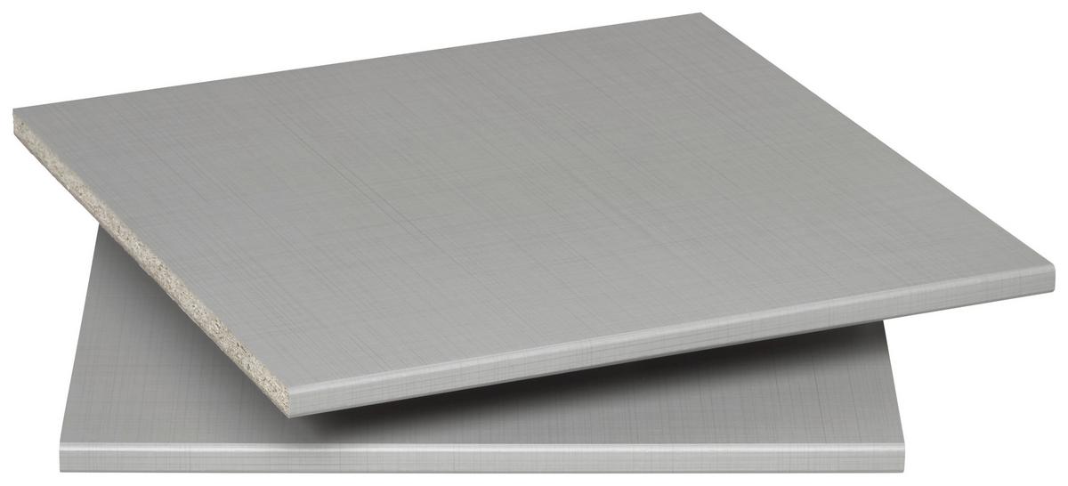 Einlegebodenset Zubehör Grau ca. 50x50cm - Grau, KONVENTIONELL, Holzwerkstoff (50/2,2/50cm) - Premium Living
