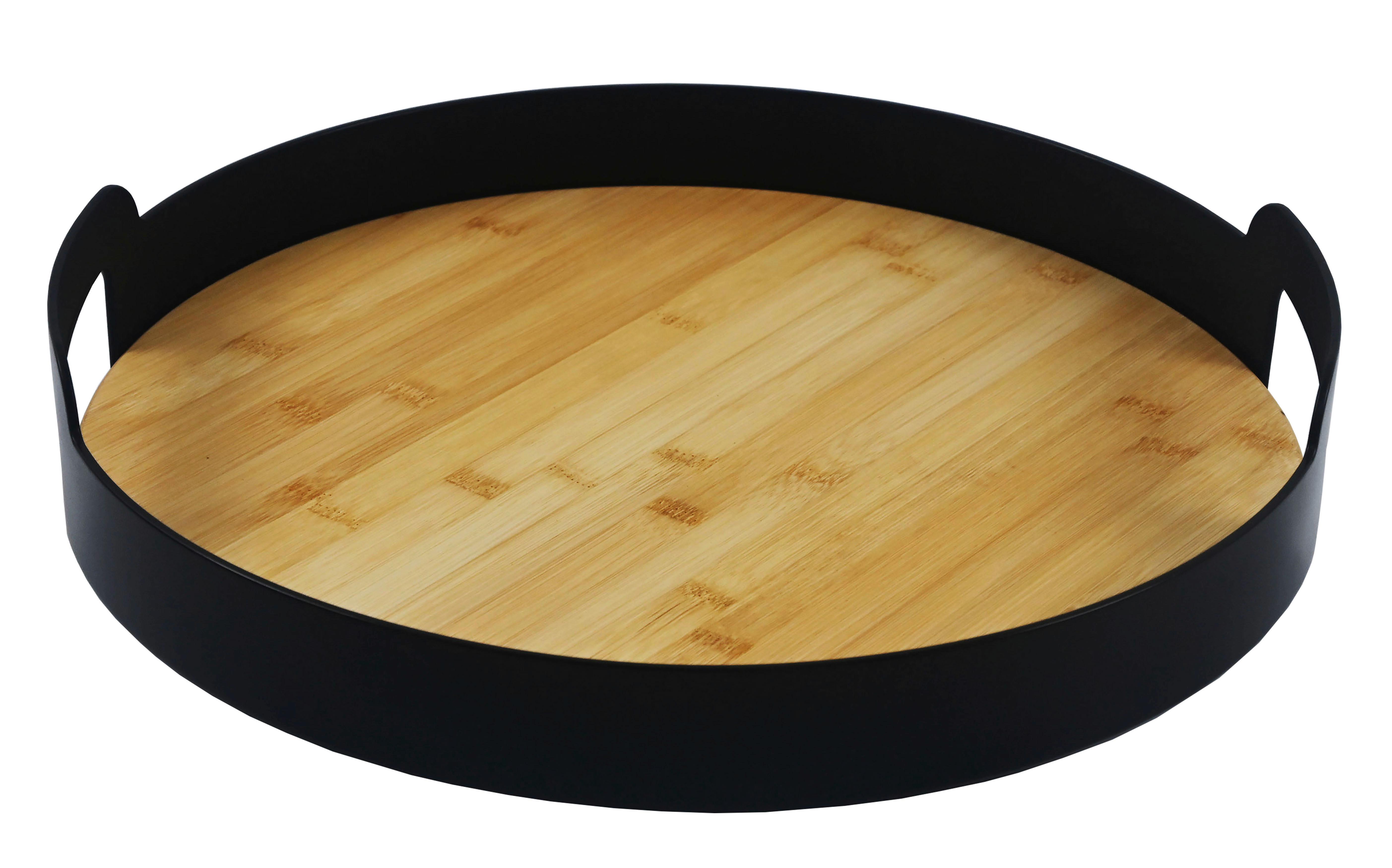 Servirni Pladenj Betty - črna, Moderno, umetna masa/naravni materiali (37,5/7cm) - Mömax