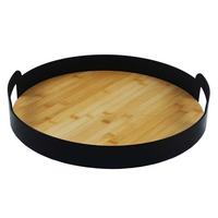 Servirni Pladenj Betty - črna, Moderno, umetna masa/naravni materiali (37,5/7cm) - Mömax