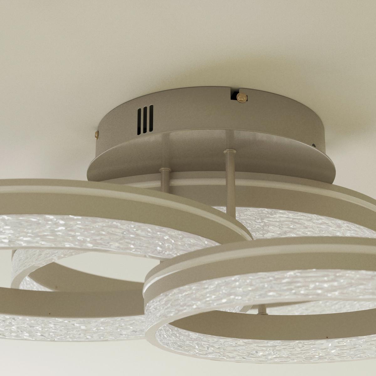 LAMPA SUFITOWA LED SWANSEA *SBN* - cappuccino, Design, tworzywo sztuczne/metal (72/63/22cm) - Novel