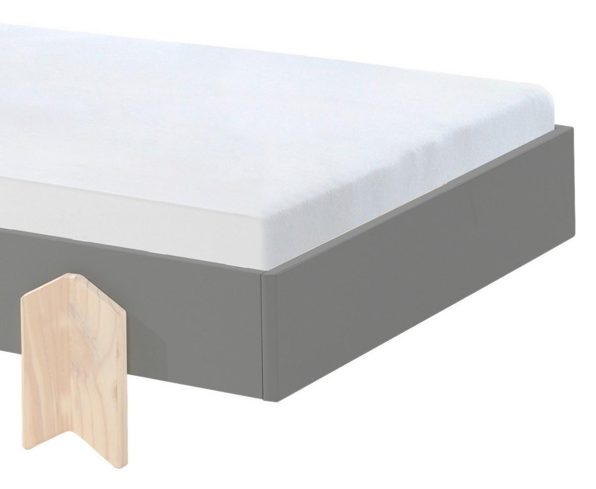 Kinder-/Juniorbett Modulo ca. 90x200 cm Grau - Grau/Kieferfarben, MODERN, Holz/Holzwerkstoff (90/200cm) - MID.YOU