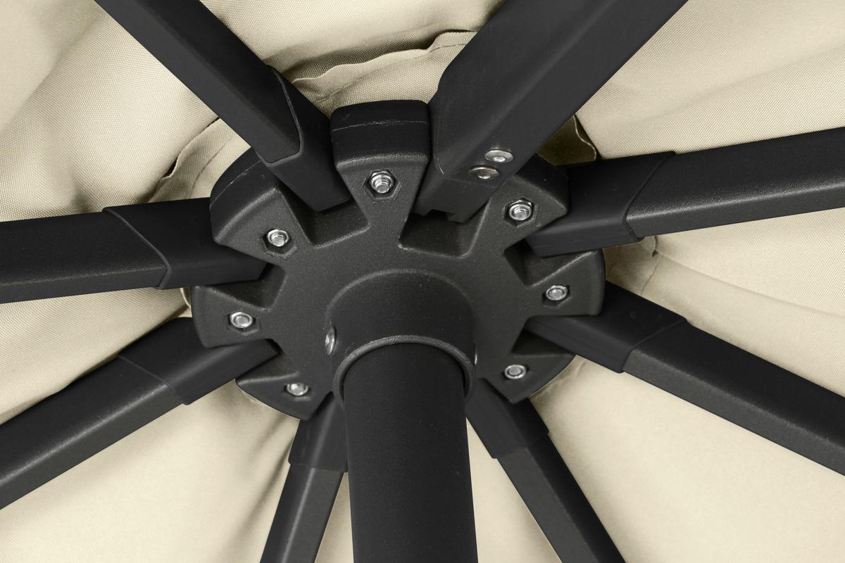 Ampelschirm Sunset N+ B: 300 H: 255 cm Anthrazit/Creme - Anthrazit/Creme, KONVENTIONELL, Textil/Metall (300/300cm) - Siena Garden