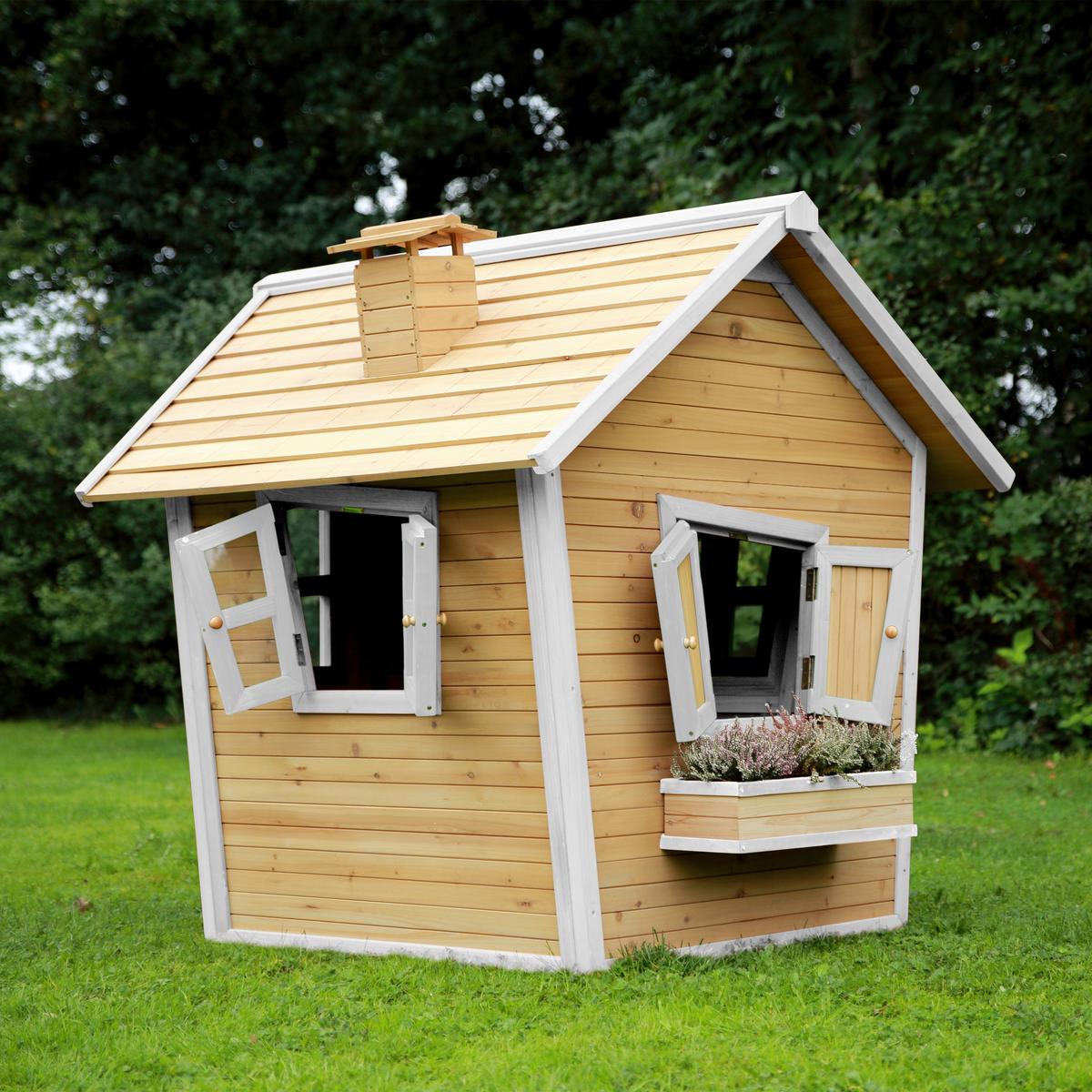 SPIELHAUS A030.044.01 - Braun/Weiß, KONVENTIONELL, Holz (144/146/157cm) - Ambia Garden