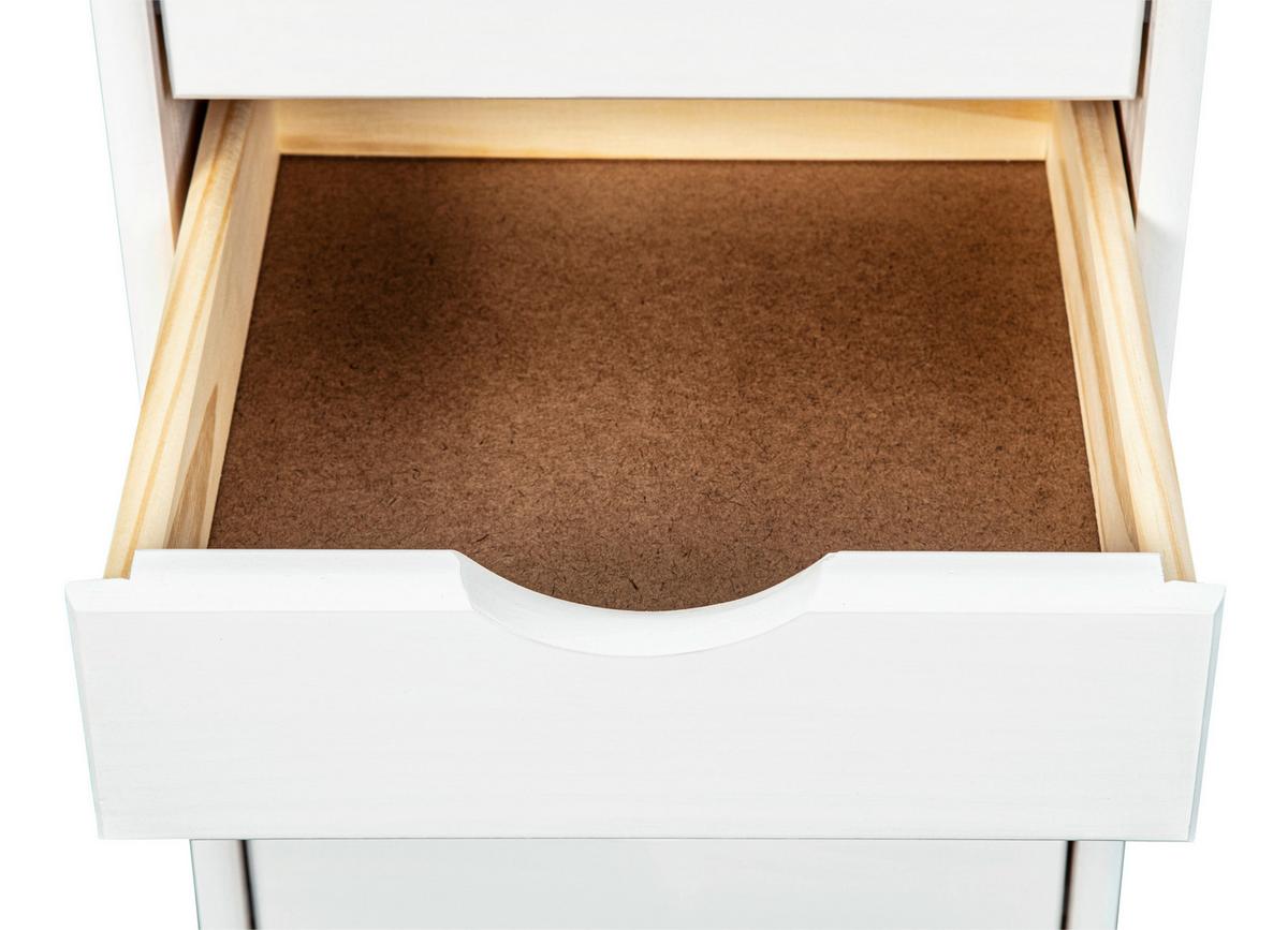 Rollcontainer Simon ca. 35x65x40 cm Weiß - Weiß, Basics, Holz/Kunststoff (35/65/40cm) - MID.YOU