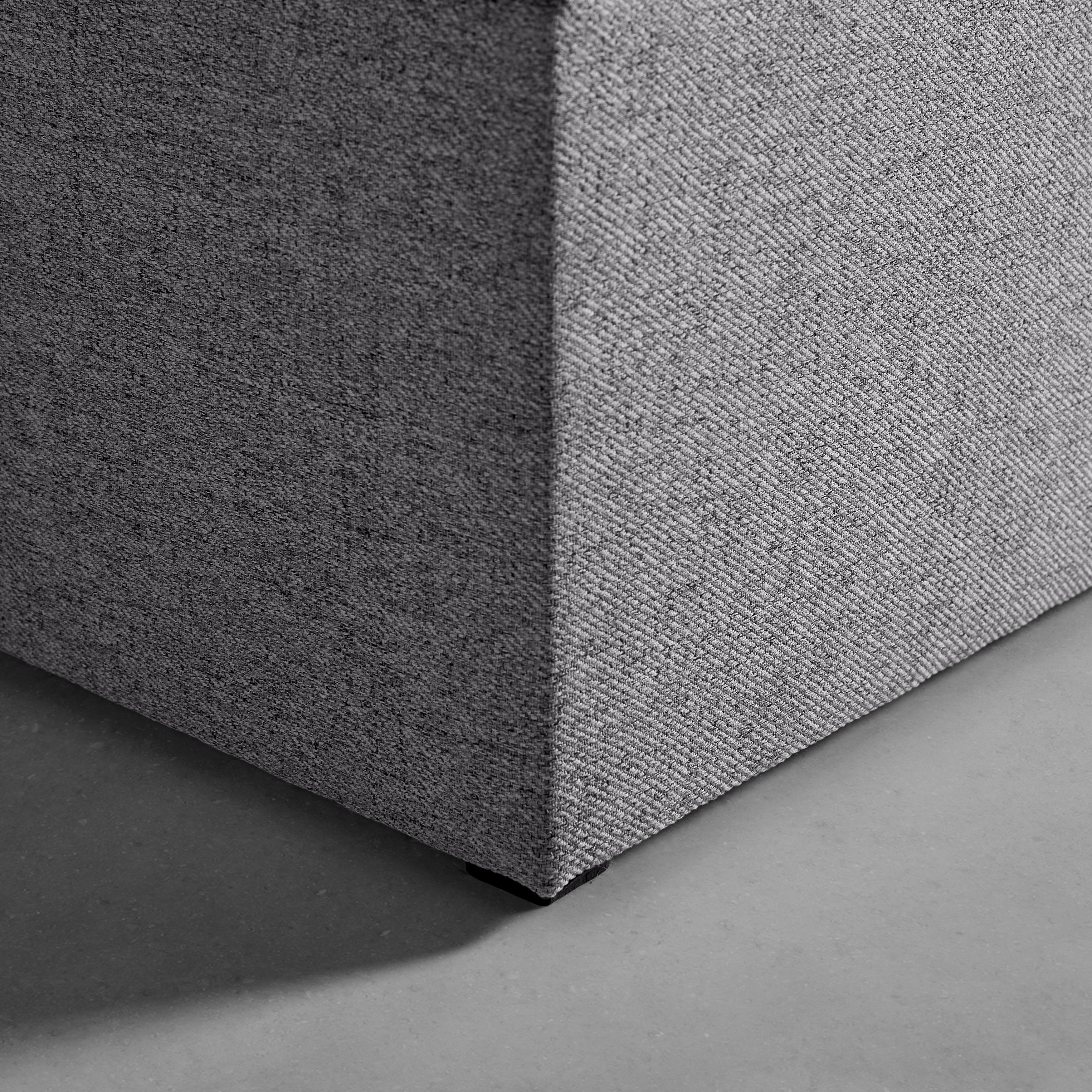 BOXSÄNG MARSELIE - grå/svart, Modern, trä/textil (200/200cm) - Bessagi Home