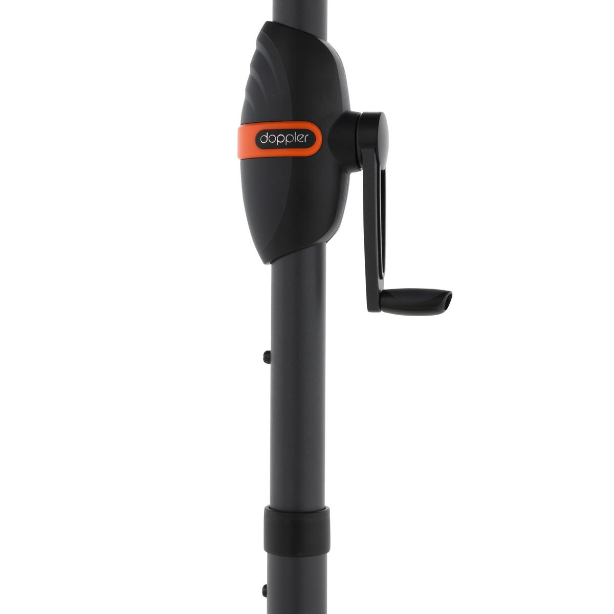 Sonnenschirm myzone Auto Anthrazit ca. 300x200cm - Anthrazit, Basics, Textil/Metall (300/200cm) - Doppler