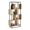 HYLLA ADRIAN -EXKLUSIV- - svart/naturfärgad, Modern, metall/trämaterial (80/160/33,2cm) - Mömax
