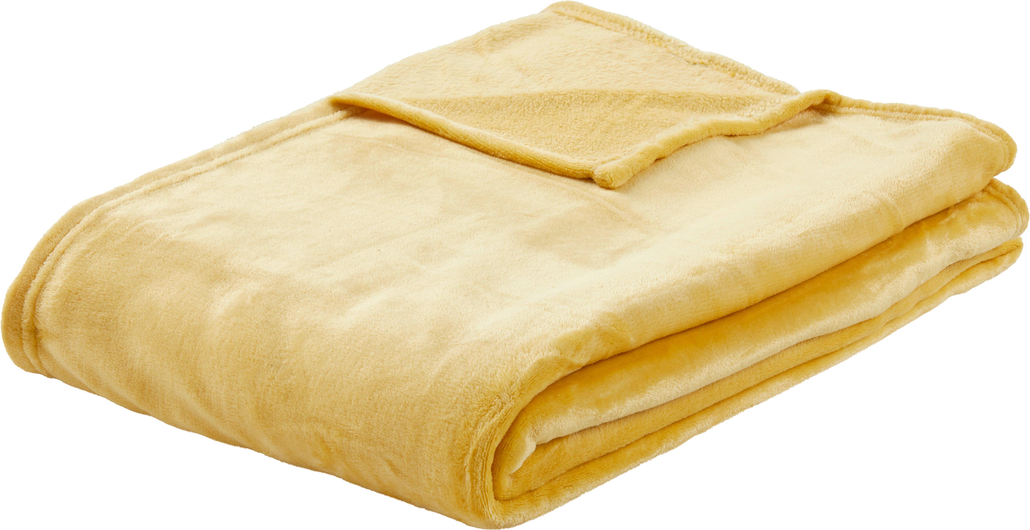 Mekano Ćebe 220x240cm Michael Xxl - žuta, tekstil (220/240cm) - Modern Living