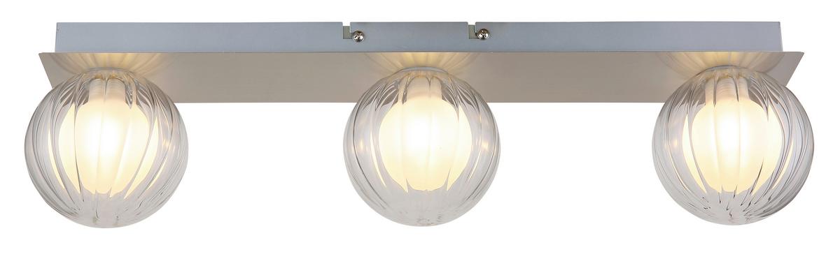 Badezimmer-Deckenleuchte Ander Klar max. 10 Watt - Klar, KONVENTIONELL, Glas/Metall (50/10/12,5cm) - Globo