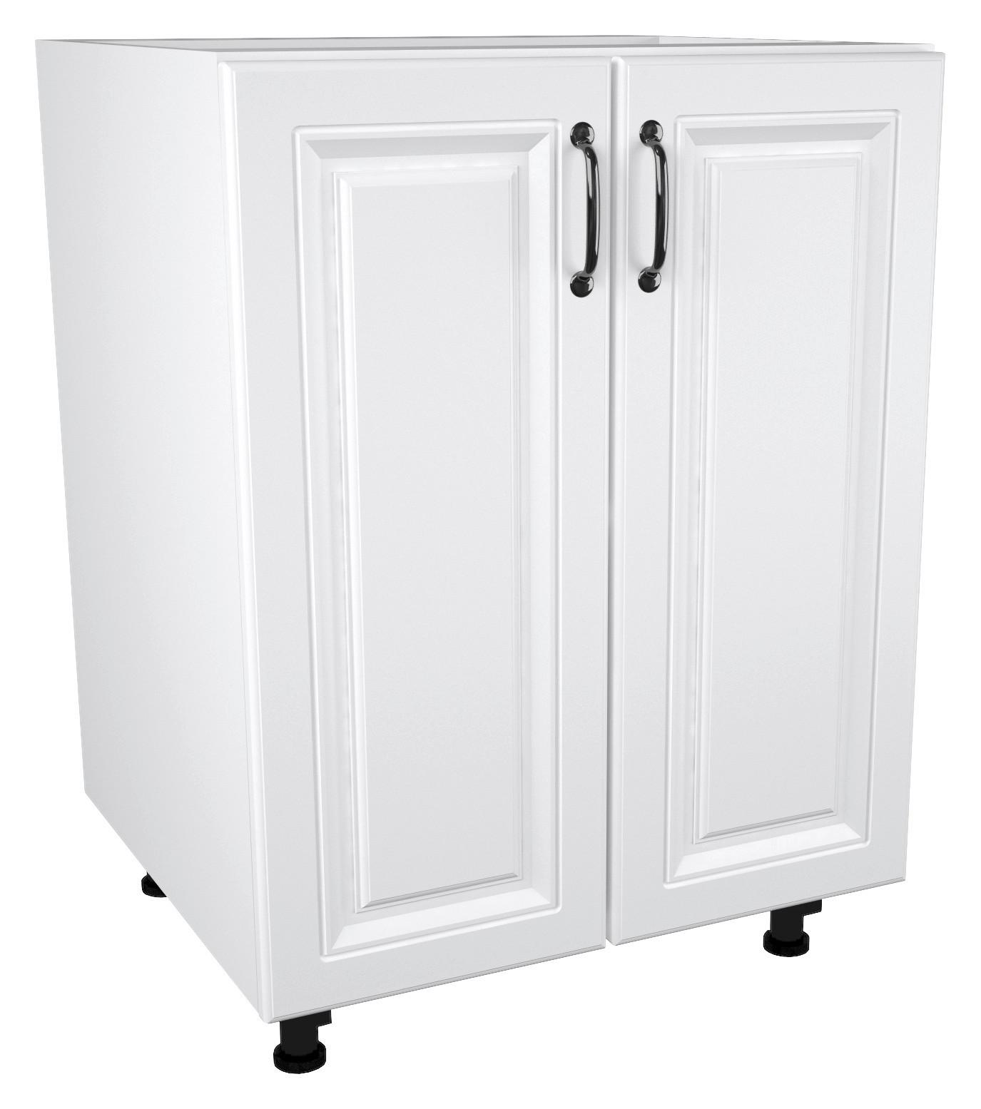 Konyhai Alsószekrény Michelle - fekete/fehér, Modern, faalapú anyag/fém (60/82/54cm)