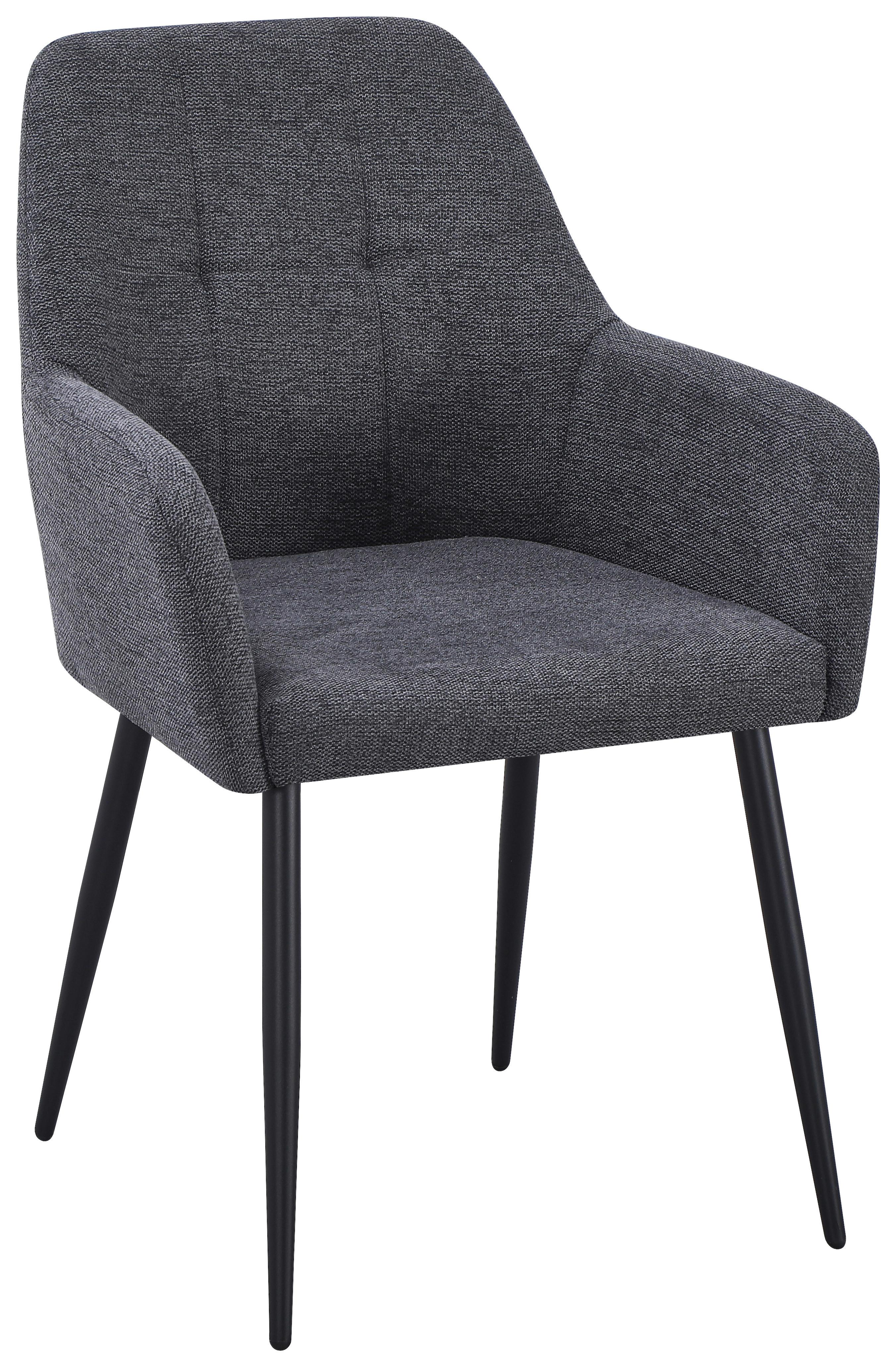 Naslanjač Joe Ii, Antracit - siva/črna, Konvencionalno, kovina/tekstil (58/86/61cm)