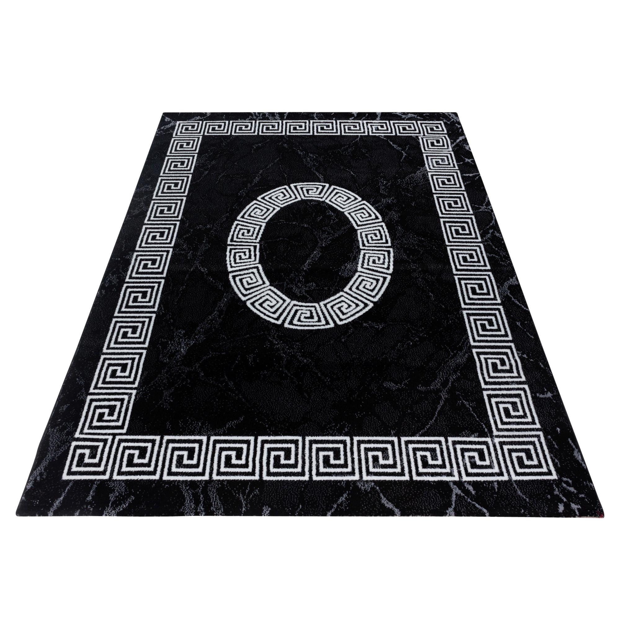 Webteppich Plus Schwarz/Weiß ca. 160x230cm - Schwarz/Weiß, Design, Textil (160/230cm) - Novel