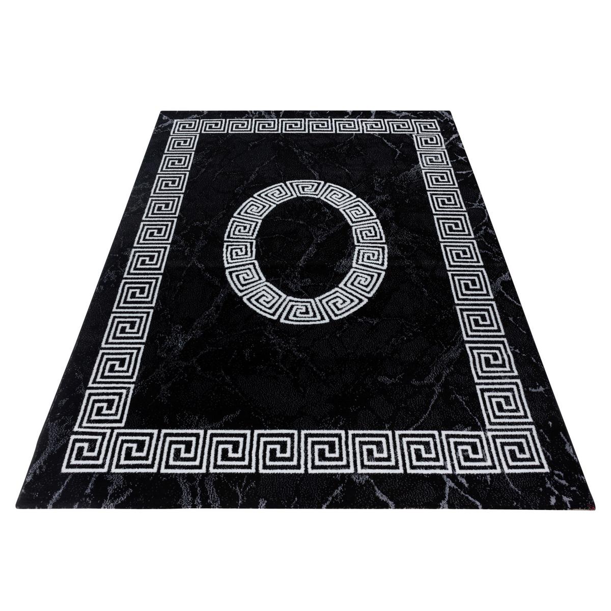 Webteppich Plus Schwarz/Weiß ca. 160x230cm - Schwarz/Weiß, Design, Textil (160/230cm) - Novel