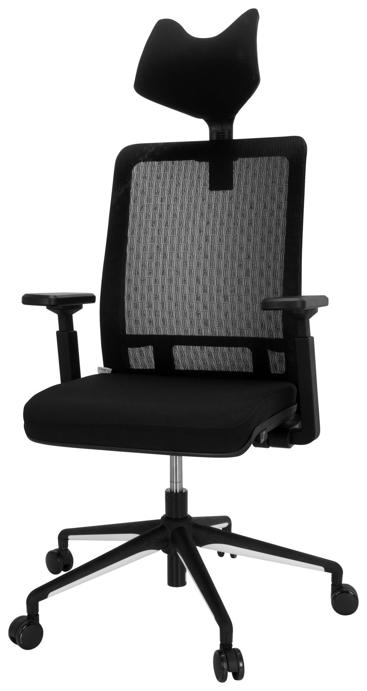 Pisarniški Stol Skate Ma, Črna - črna, Moderno, umetna masa/tekstil (62/146/63cm) - MID.YOU