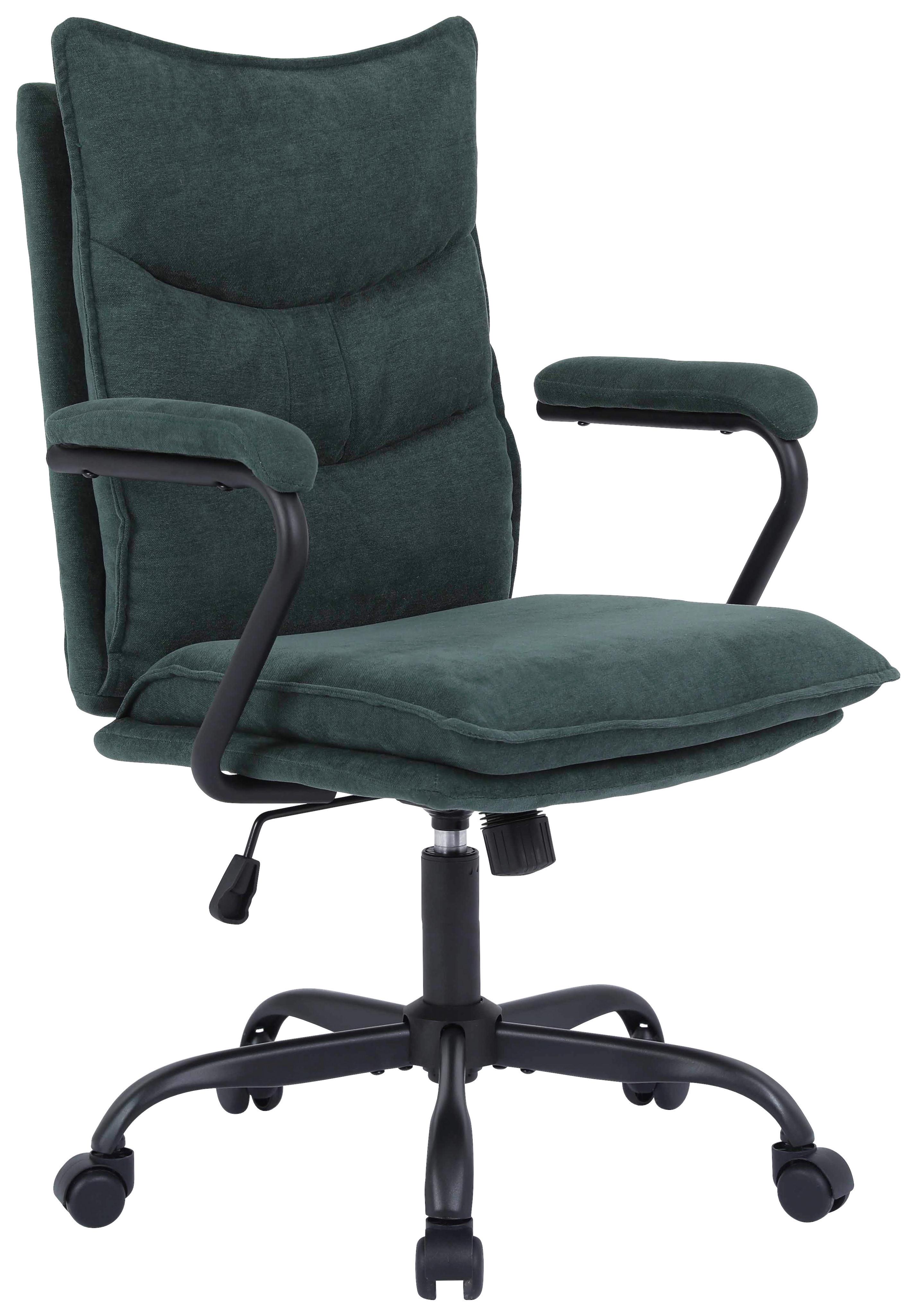 Scaun rotativ MADDOX - verde/negru, Modern, plastic/lemn (63/91-99/62cm) - Mömax