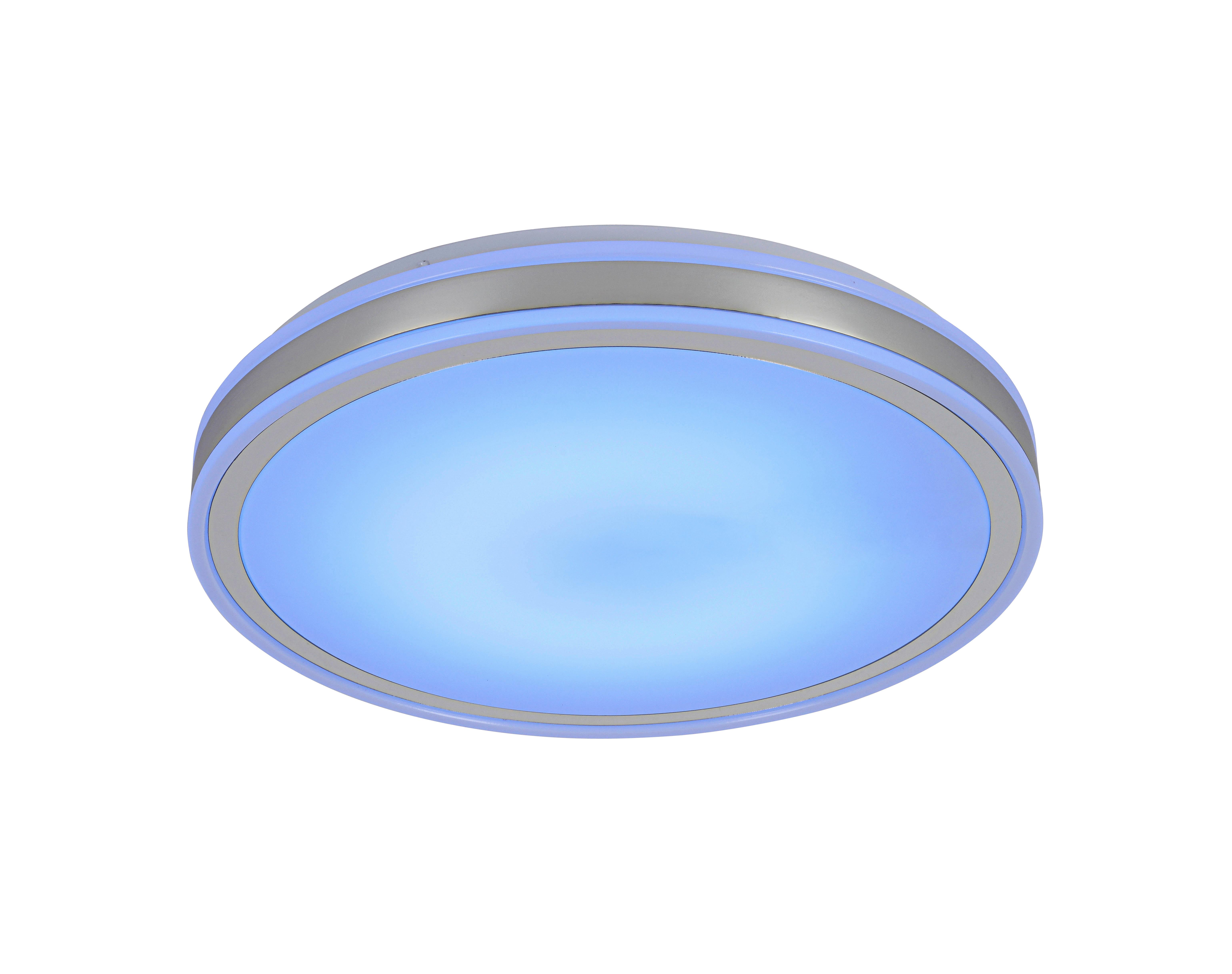 LED-TAKLAMPA FARBI - vit/kromfärg, Modern, metall/plast (38/6cm) - Mömax