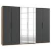 Ormar S Klasičnim Vratima Level 36 A - boje grafita/boje hrasta, Moderno, drvni materijal (300/216/58cm) - Modern Living