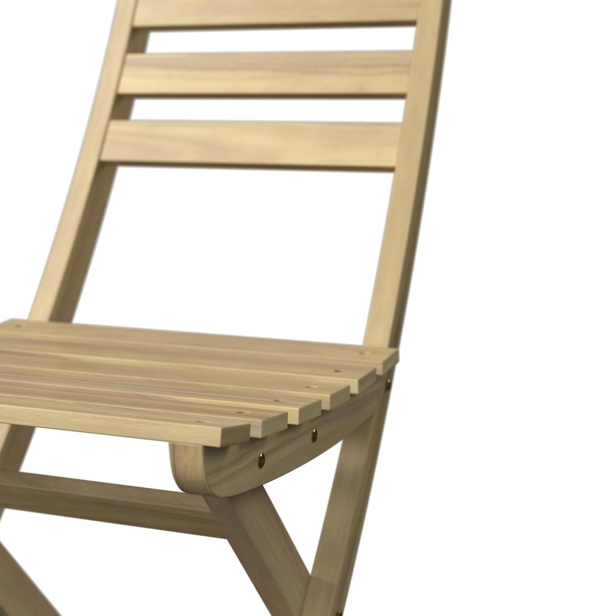 Balkonset Sana Akaziefarben 3-teilig - Akaziefarben, Natur, Holz (60-120/60/73,3cm) - Mömax