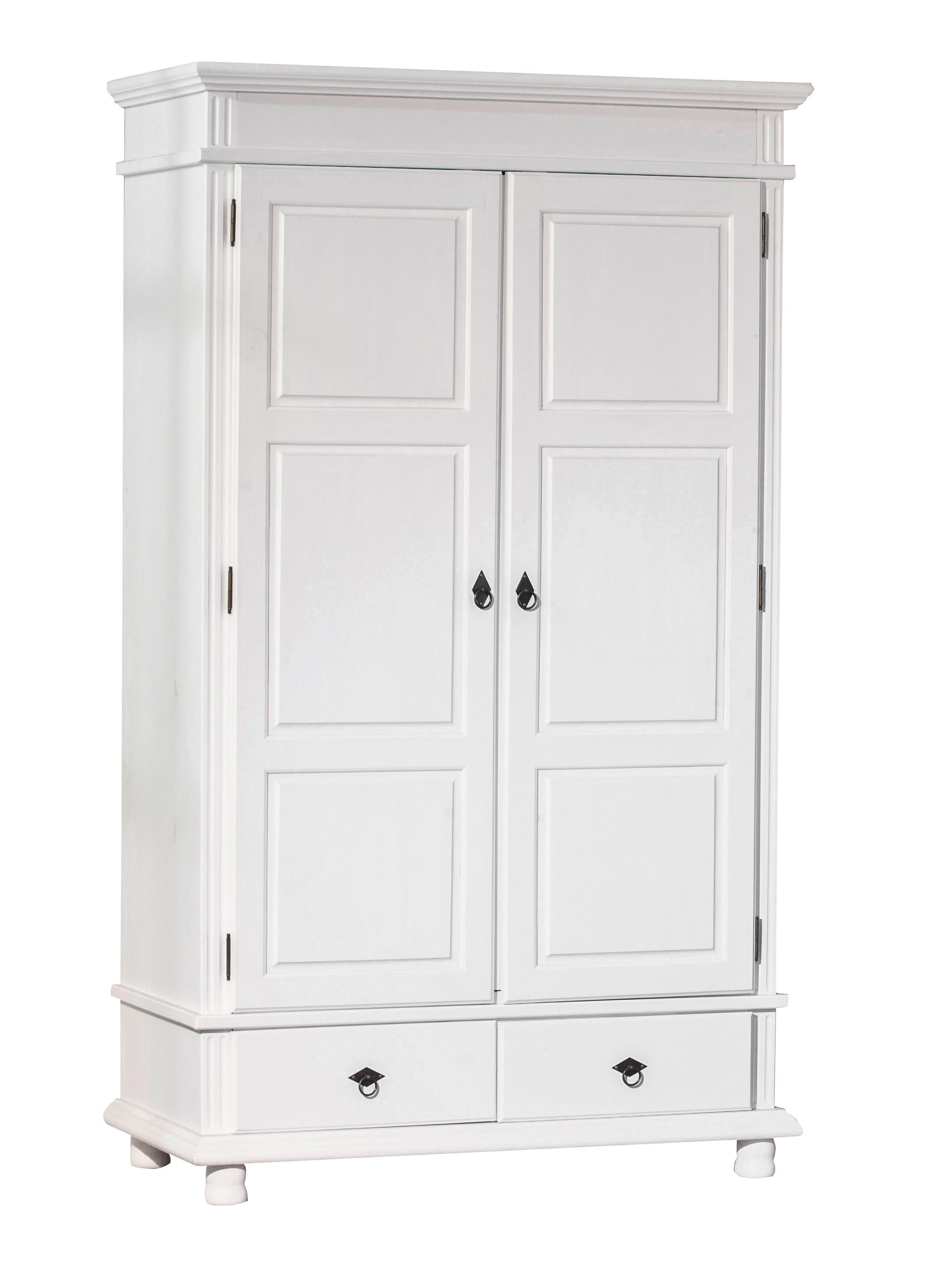 Drehtürenschrank Danz ca. 116x199 cm Kiefer Weiß - Weiß, LIFESTYLE, Holz (116/199/57cm) - MID.YOU