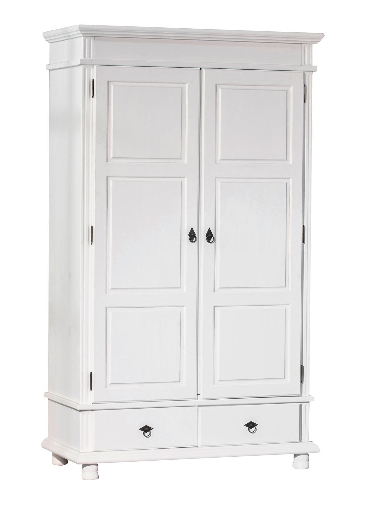 Drehtürenschrank Danz ca. 116x199 cm Kiefer Weiß - Weiß, LIFESTYLE, Holz (116/199/57cm) - MID.YOU