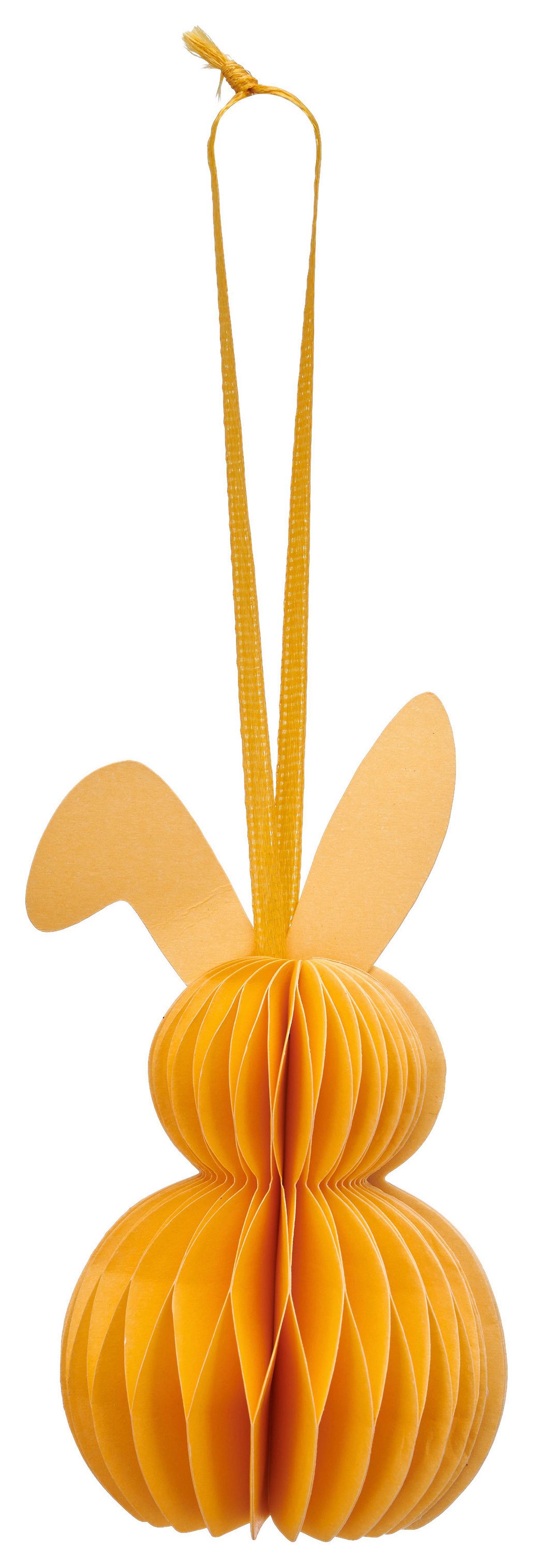 Dekohänger Paper I Gelb/Koralle/Lila/Grün, 4-tlg. - Koralle/Gelb, KONVENTIONELL, Papier (4,5/9/4,5cm) - Mömax